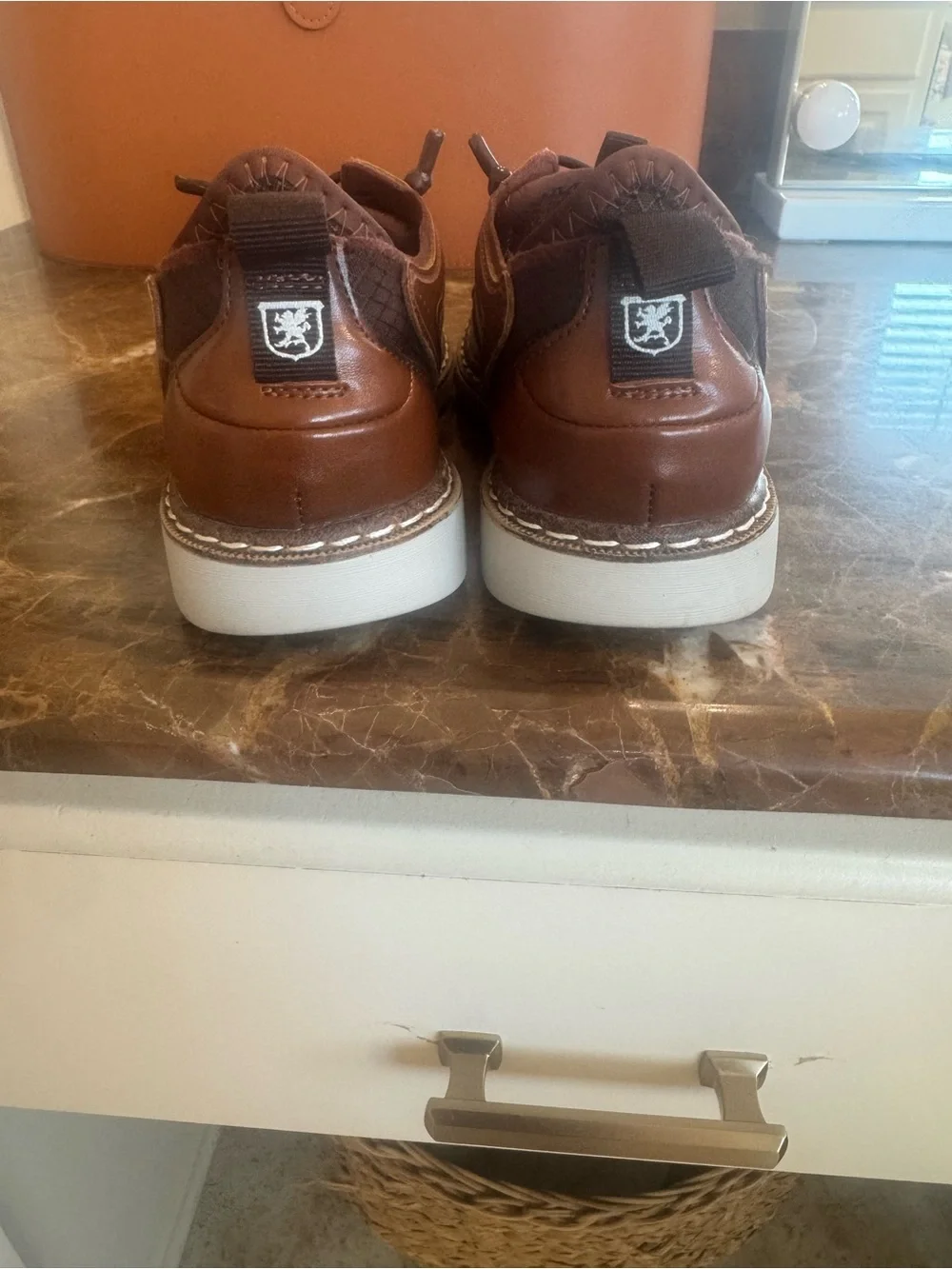 Stacy Adams boys Brown Leather Lace-Up Casual Shoes size 1